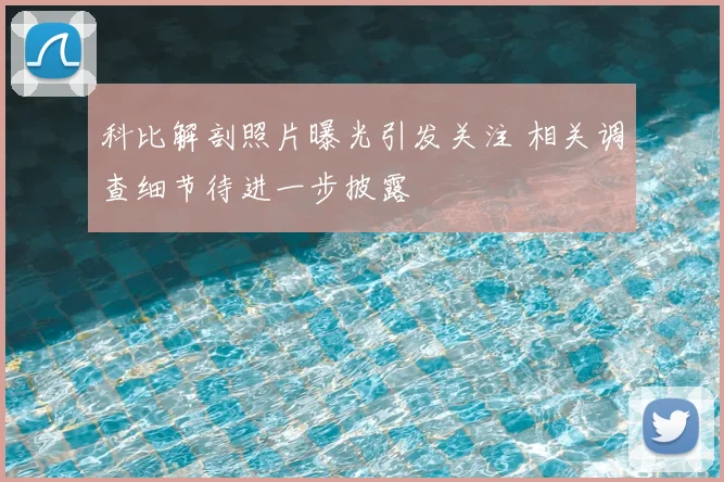 科比解剖照片曝光引发关注 相关调查细节待进一步披露